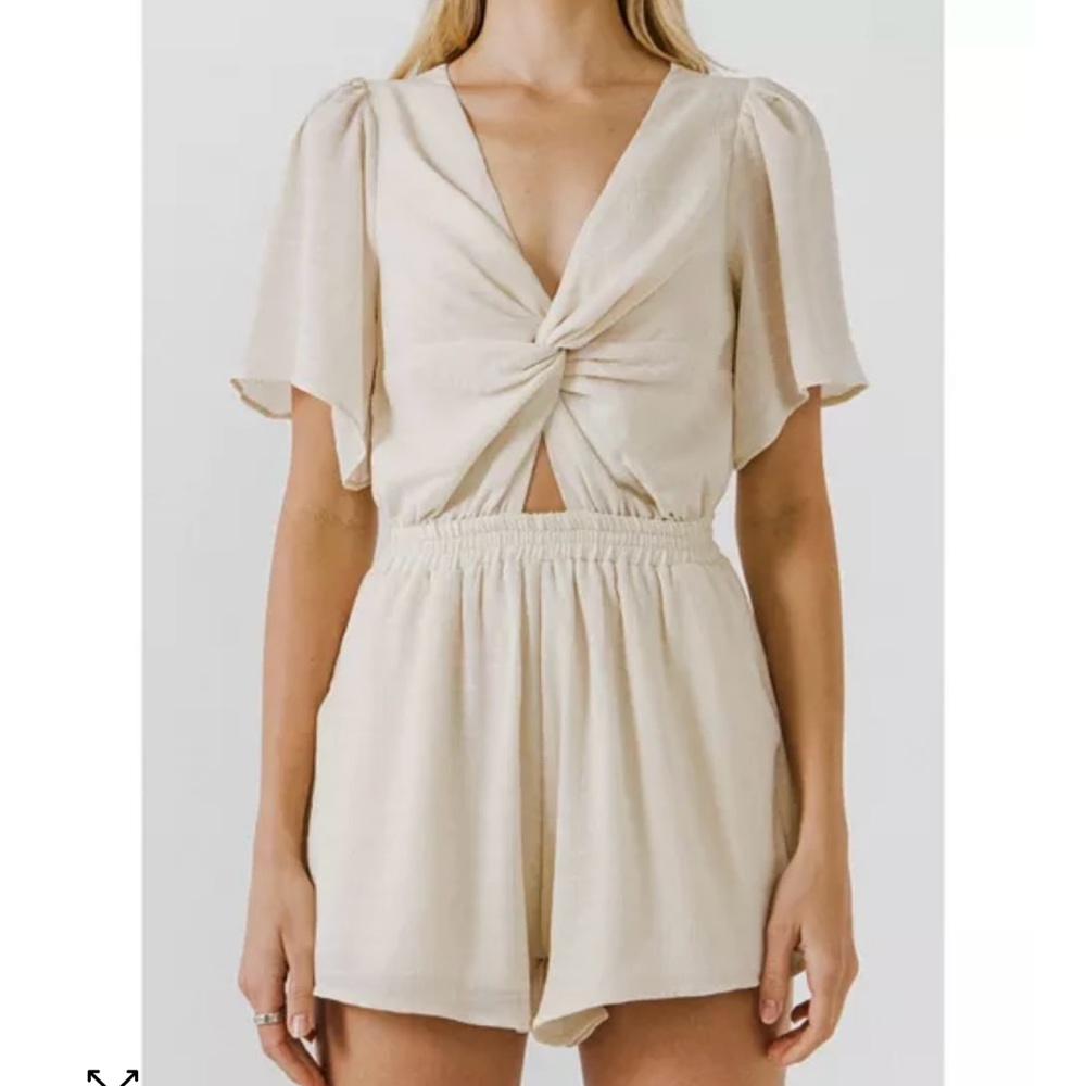 Free the Roses Women's Knotted Romper size L